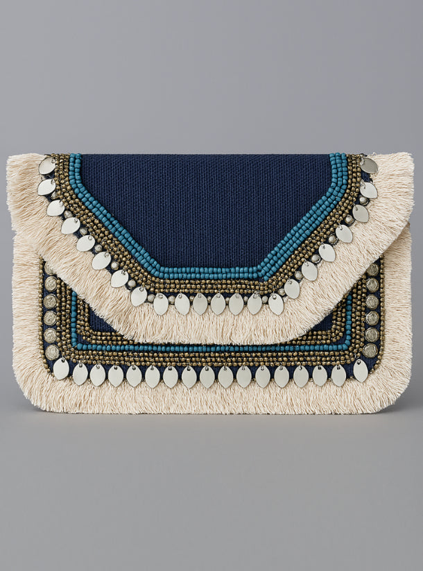 Boho handmade & vintage clutch
