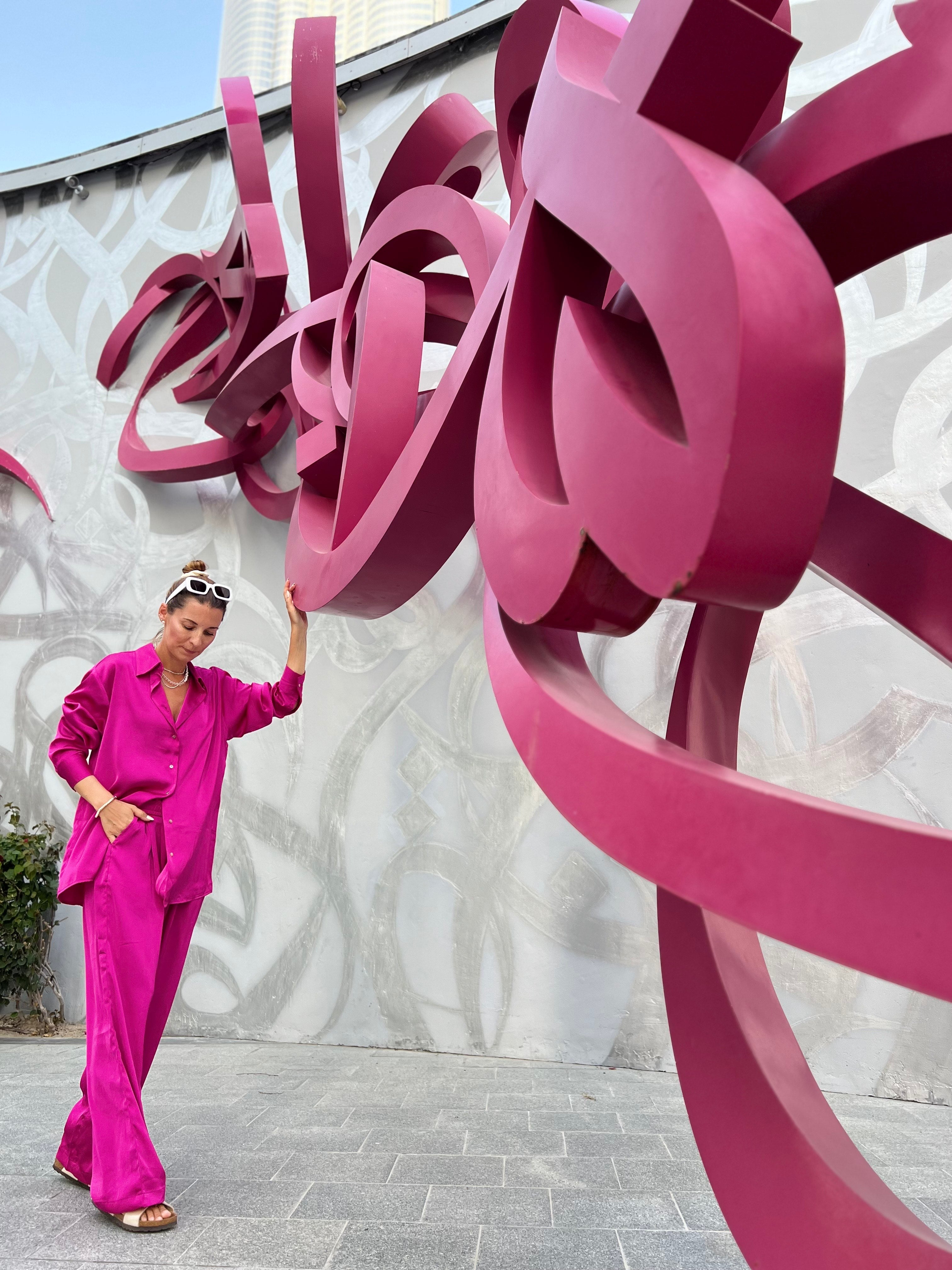 Fuchsia Silk Co-ord Set