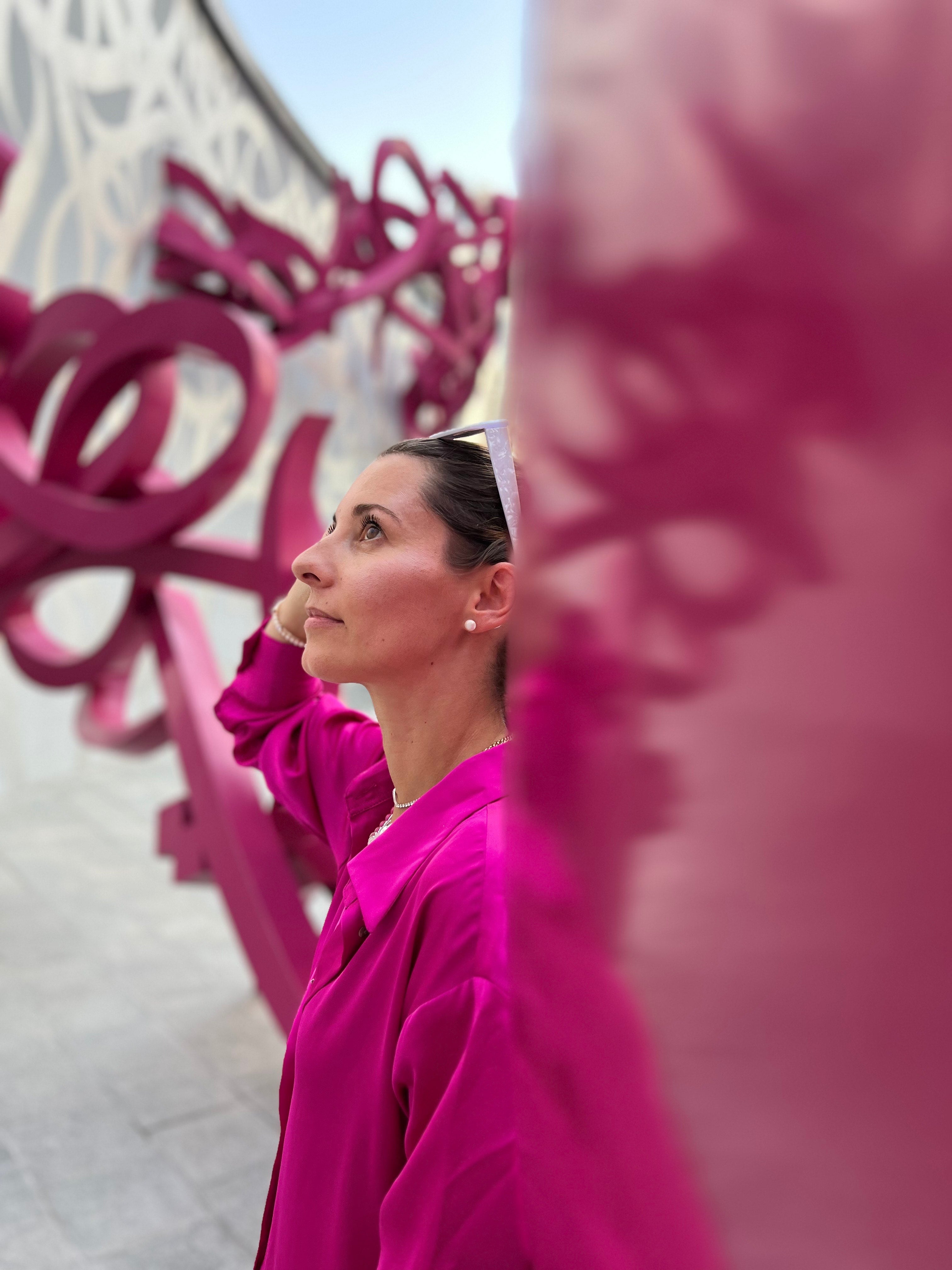 Fuchsia Silk Co-ord Set