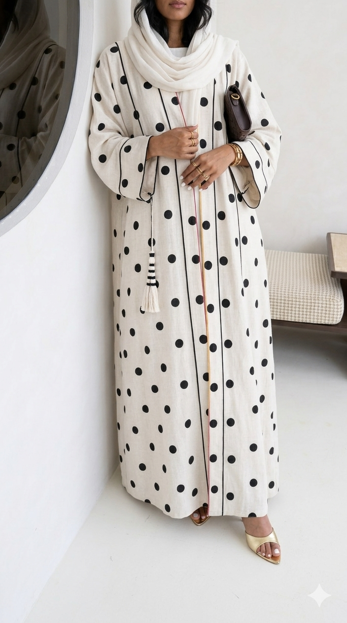 Linen Polka Dot