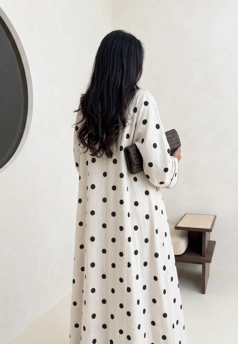 Linen Polka Dot