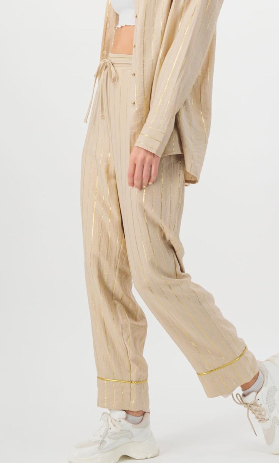 Metallic Stripped Co-ord Set