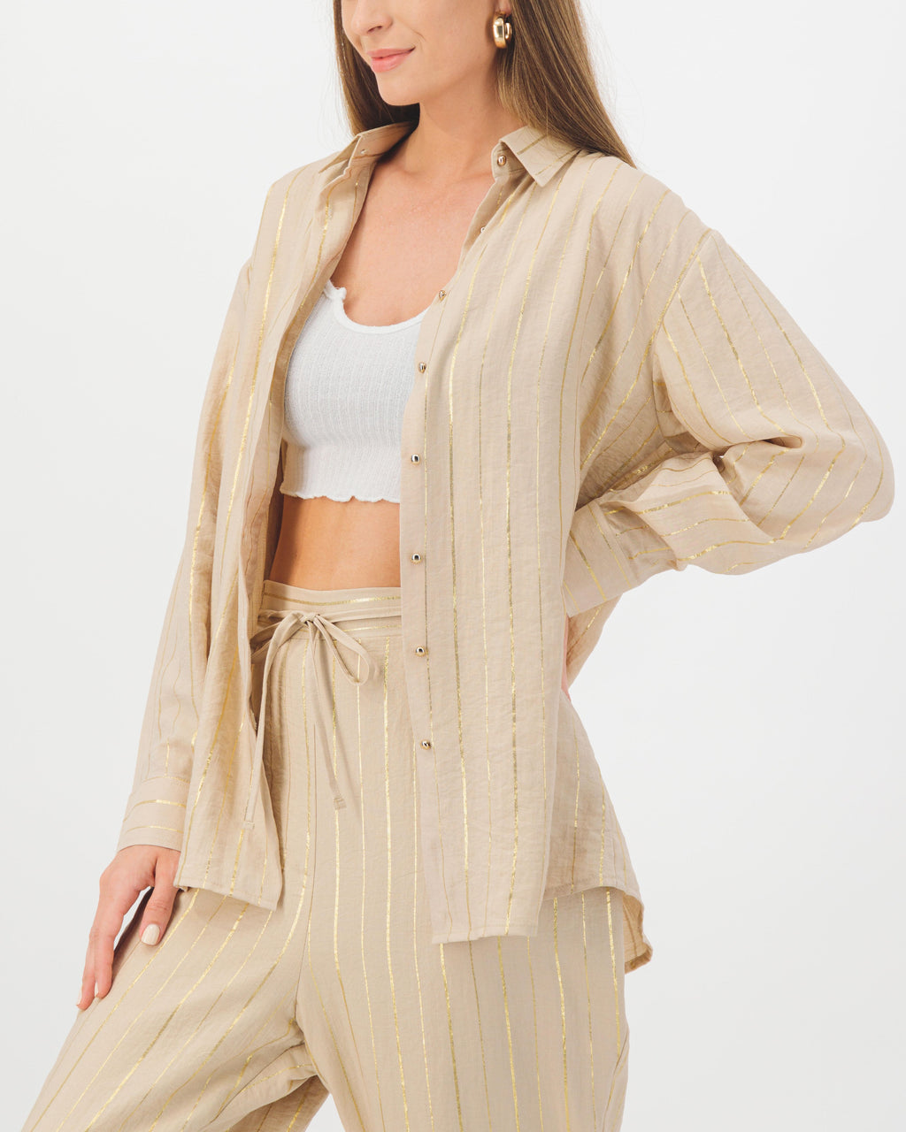 Metallic Stripped Co-ord Set