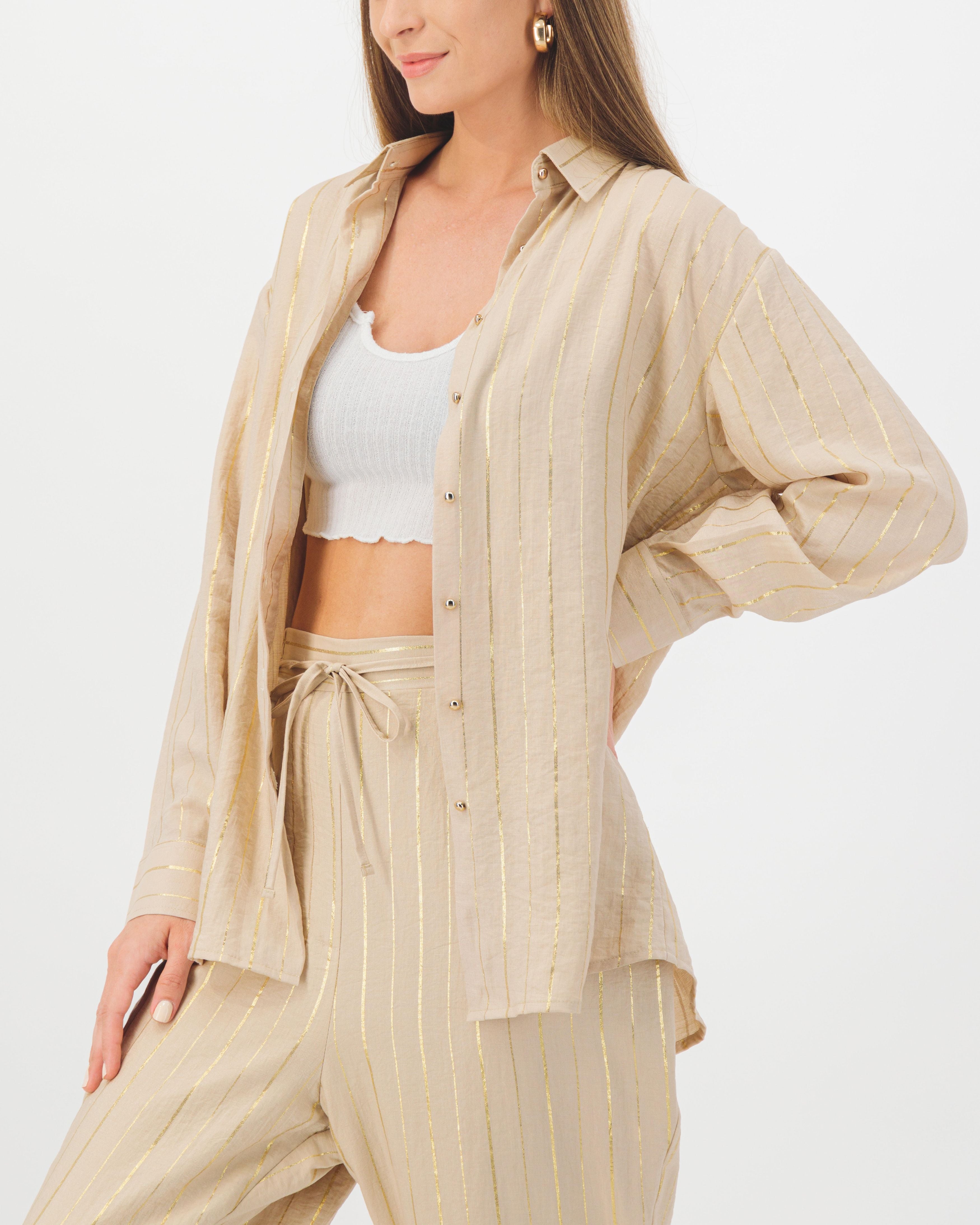 Metallic Stripped Co-ord Set